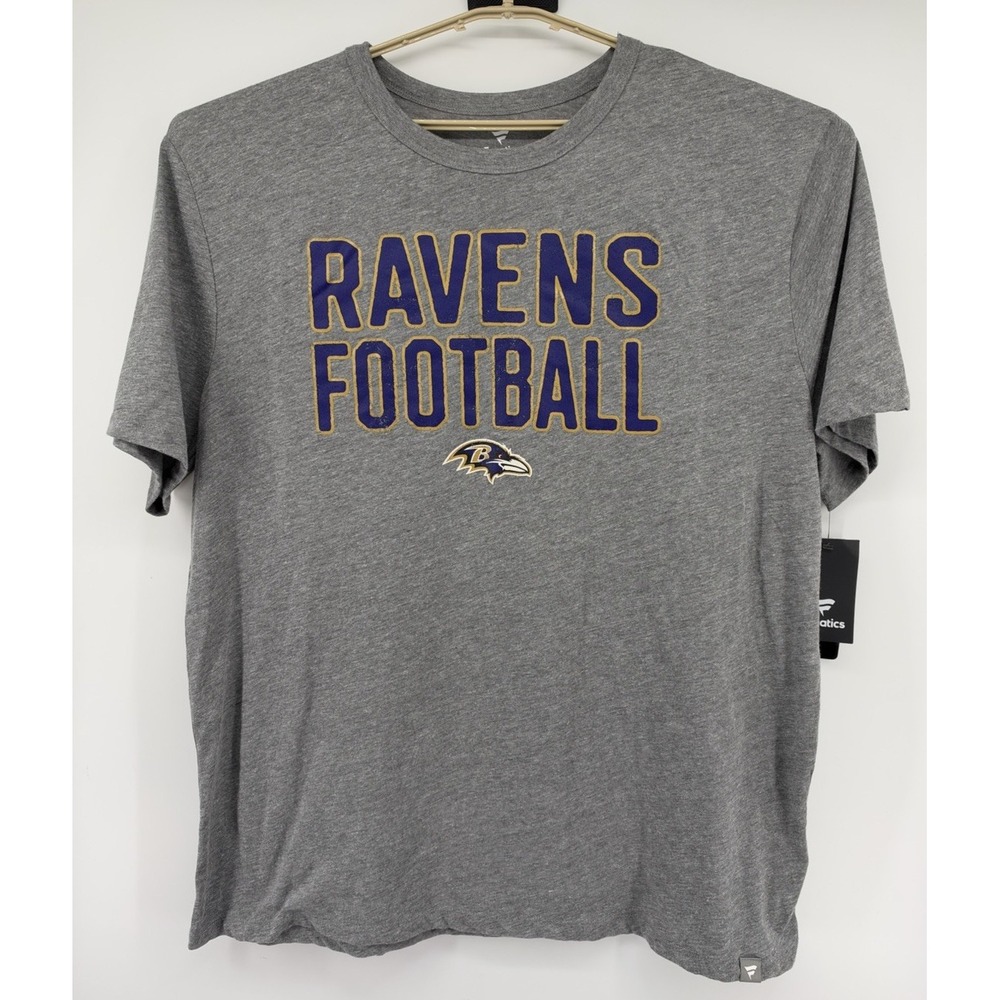 Baltimore Ravens NFL Fanatics Short Sleeve Gray T Shirt Men's 2XL NWT